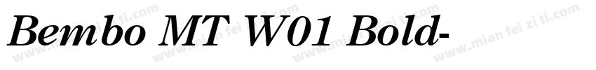 Bembo MT W01 Bold字体转换